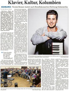Klavier Kultur Kolumbien - Dill-Zeitung am 28.02.2015