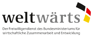 weltwärts-Logo mit Claim